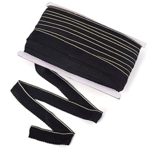 Craftdady 25mm Schwarz-Gold Fransenborte