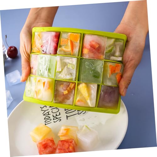 BESPORTBLE molde de silicona para cubos de hielo con tapas 3 piezas miniatura 5