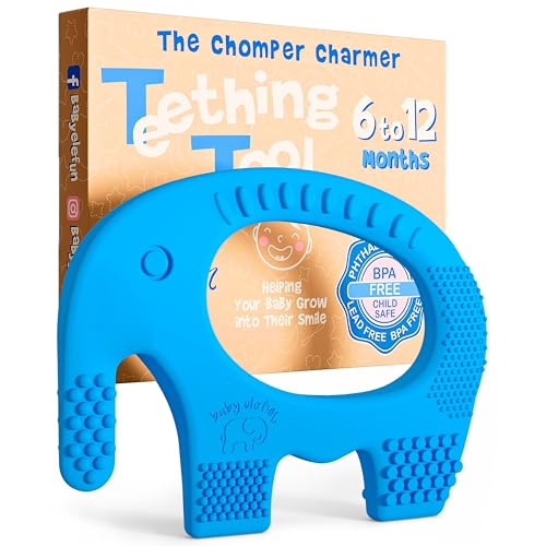 Image of Baby Elefun Baby Teething Toys 5X Pain Relief Zero Delay 6-12 Months Blue