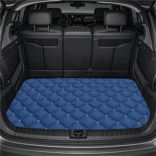 Tapis coffre voiture imprimé losange bleu contre les salissures de sol