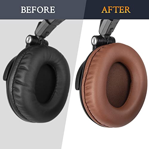 Soulwit Earpads Replacement For Audio Technica Ath M50X M50Xbt M50Rd M40X M30X M20X Msr7 Sx1 Monitor Headphones, Ear Pads Cushions With Softer Protein Leather, High-Density Memory Foam - Coffee #TOP4