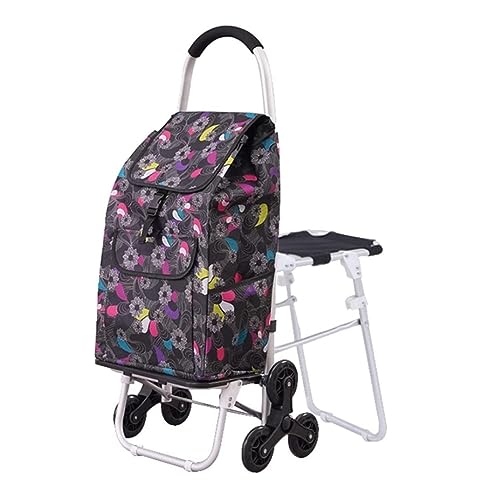 ZXDTVFGN Chariot de Courses Pliable pour Faire Les Courses, avec Roues pour Monter Les Escaliers