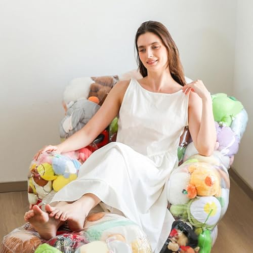 Pouf organisateur de doudous pour sublimer une salle de jeux ordonnée - 4