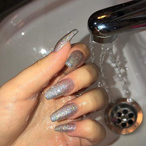 ROSALIND Poly Nail Extension Gel Kit, 6 Nägel Braun Grau Glitzer Poly Nail Farben 15ML Gel Nagellck Soak Off Gel Polish… – Bild 5