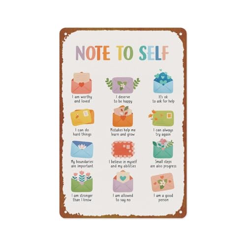 Interesting Metal Sign Emotionally Attached to Fictional Characters Poster Wall Art For Room Office Coffee Bar Decor 8x12 inches