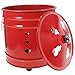 AKOOSY Inceneritore per Denaro in Vernice Rosso con Design Antiscottatura Barile Resistente per Bruciare Carta Foglie e Offerte Sicuro e Stabile per Uso Domestico e Cerimonie di immagine