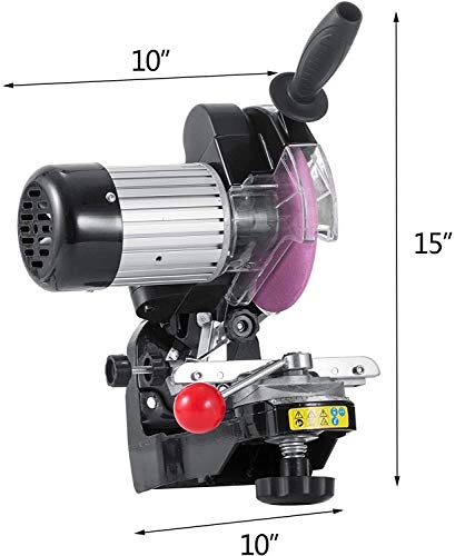 Chainsaw Sharpener, Professional Electric Multi-Angles Automatic Saw Chain Blade Grinder Sharpener Machine, 1/8-Inch-by-3/16-Inch