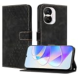 OKZone Funda para Honor X40i 5G, PU Cuero Flip Carcasa Fundas M�vil de Tapa Libro Caso Piel PU Billetera Case Telefono Cubrir M�vil Cover con C�scara de TPU(Negro)