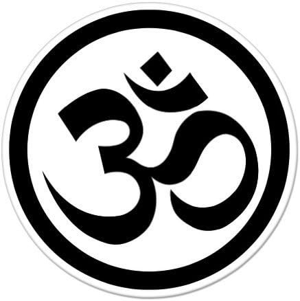 Om Aum Yoga Peace Calm Sign Car Sticker Decal 4"