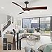 Produktbild Litake Deckenventilatoren Mit Beleuchtung, 132 Cm 3CCT LED Dimmbar 6 Geschwindigkeiten Mit Fernbedienung Dc Umkehrbarer Moderner GeräUschloser Deckenventilator für Schlafzimmer, Bauernhaus