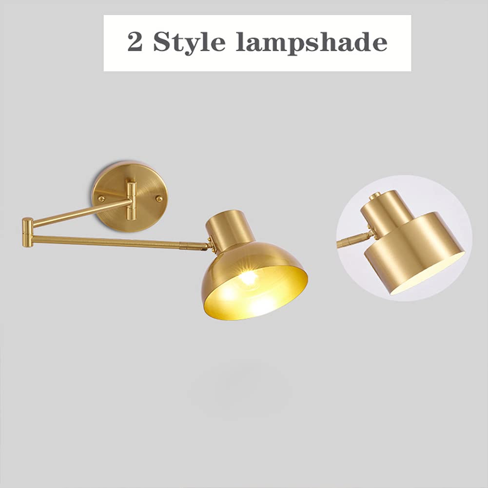 Aplde Pared Led para Interiores, 5 W, Ajustable, de Metal, con Brazo Largo, 3000 Kblancocálido, Estilo Retro Industrial, para Sala de Estar, Dormitorio, Pasillo, Escalera./B