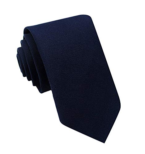 Image of Kebocis Mens Solid Color Cotton Necktie for Men