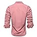 Hi-Tie Mens Dress Shirts Pink Stretch Regular Long Sleeve Button Down Wrinkle Free Casual Formal Dress Shirts for Men