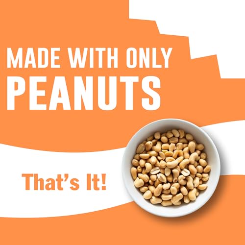 Image of Growfitz Natural Peanut Butter Smooth | Vegan | Unsweetened | High Protein + Vit B12 + D3 & Calcium | Boost Muscles, Brain & Bones | 100% Pure, Non-GMO, Gluten-Free, Cholesterol-Free (Natural Smooth - Pack of 2)