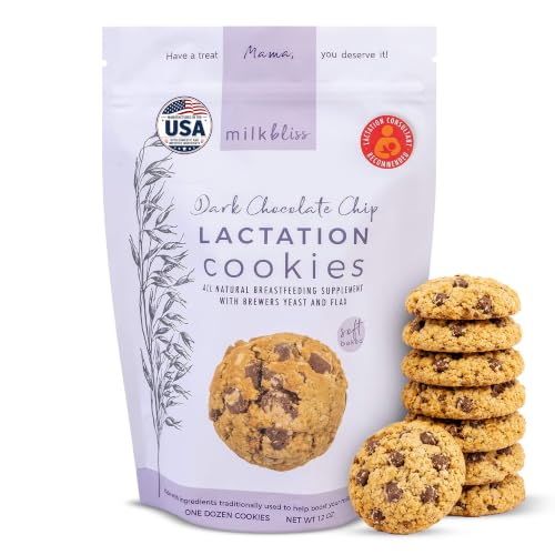 MilkBliss Dark Chocolate Chip Oatmeal Lactation Cookies
