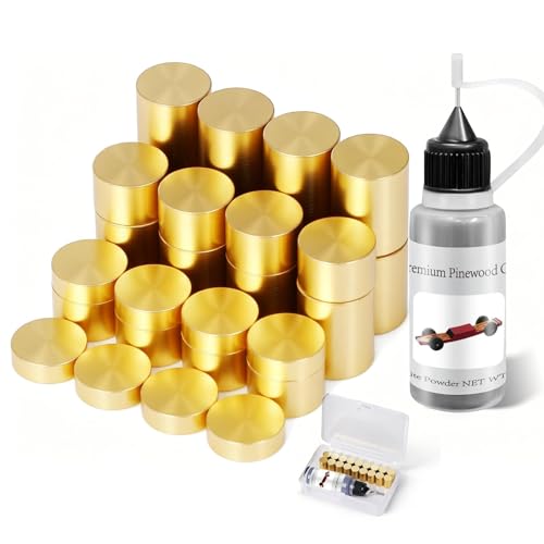 DerbyCraftPro Pinewood Car Weights Kit 4.5oz 28 Pcs Copper with Graphite
