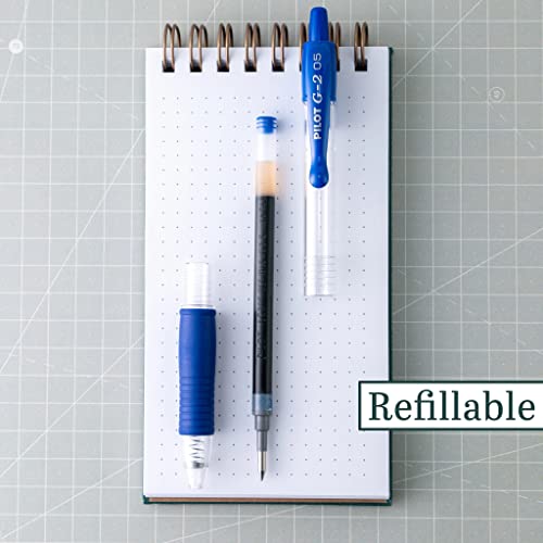PILOT G2 Premium Retractable Rolling Ball Blue Gel Pens, 0.5mm, 5-Pack - image 4