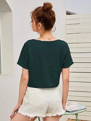 Image of Zilcon Bricks Womens Fashion Crop top for Woman Casual Short Sleeve Shirts for Woman | Women Fashion | Formal Shirts for Women