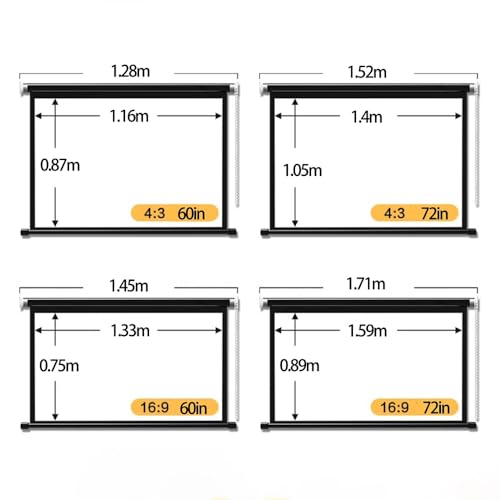 Pantalla Manual para Proyector 72 Pulgadas 4:3 miniatura 2