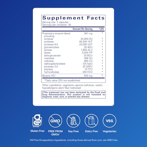 image for Pure Encapsulations Digestive Enzymes Ultra with Betaine HCl - Vegetar