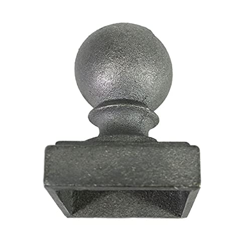 Luna&Muni Cast Iron Decorative Ball Post 2INCH Post Ball Cap Ball Fence Post Cap Ball Post Cap