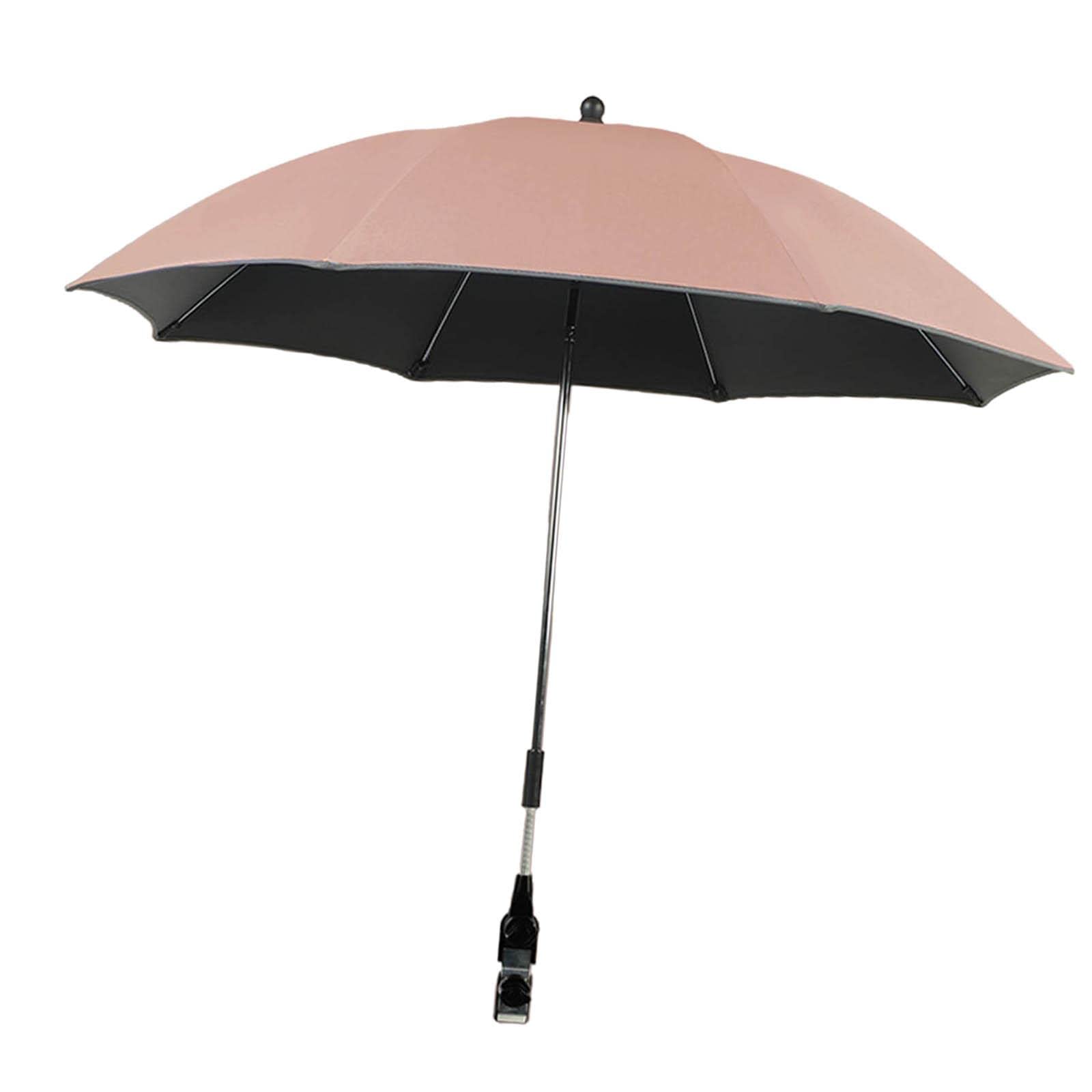 Sombrilla universal para cochecito con clip con protección UV, sombrilla para cochecito de bebé de 85 cm/33,5 pulgadas con clip para,