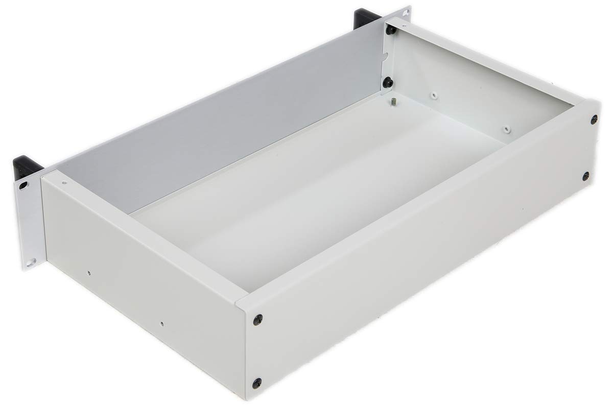 RS PRO RA 19 Zoll Rack-Montage-Gehäuse 2 U Belüftet Grau, B: 483 mm x T: 250 mm x H: 88 mm