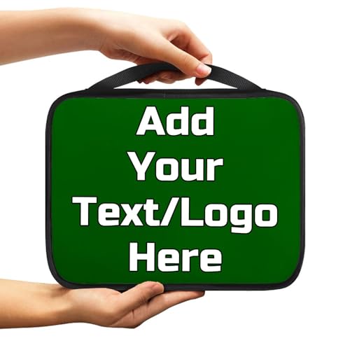 Image of Custom Photo Bible Cover Case Personalized Bible Covers Add Your Text Name Logo Image Customized Scripture Bags with Handle Gifts for Father Mother Sister Friends, DarkGreen