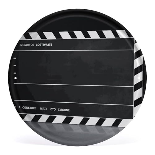 Classic Movie Clapboard Black Circular Iron Hanging Picture with Pattern ...