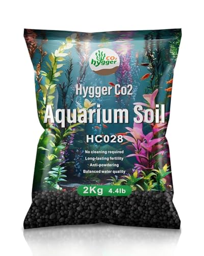 Hygger CO2 Upgraded Aquarium Soil Water Grass Mud, Ideal for Fish Tank Aquascaping Aquarium Substrate Soil for Plants and Shrimps, No Need to Wash (4.4 Pounds)