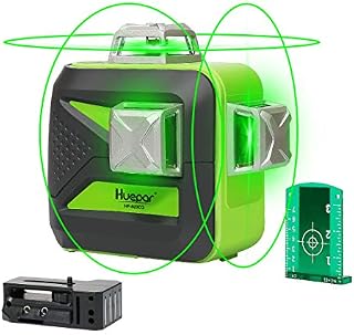 Huepar 3D Green Beam Self-Leveling Laser Level 3x360 Cross Line Laser Three-Plane Leveling