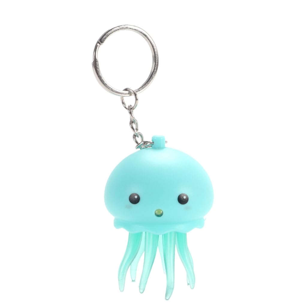 XIAHIOPT Unique Glowing Jellyfish Keychain Fashion Octopus Toy Keyring Colorful Jellyfish Keyholder for Anxiety Stress Relief