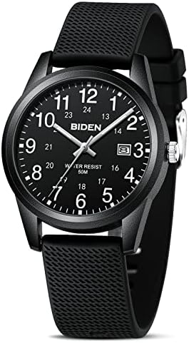 LN LENQIN Mens Watches Analog Quartz Sports Unisex 30M Waterproof Nurse Watch for Men Women Medical Professionals Military Time with Second Hand Glowing Easy to Read Dial
