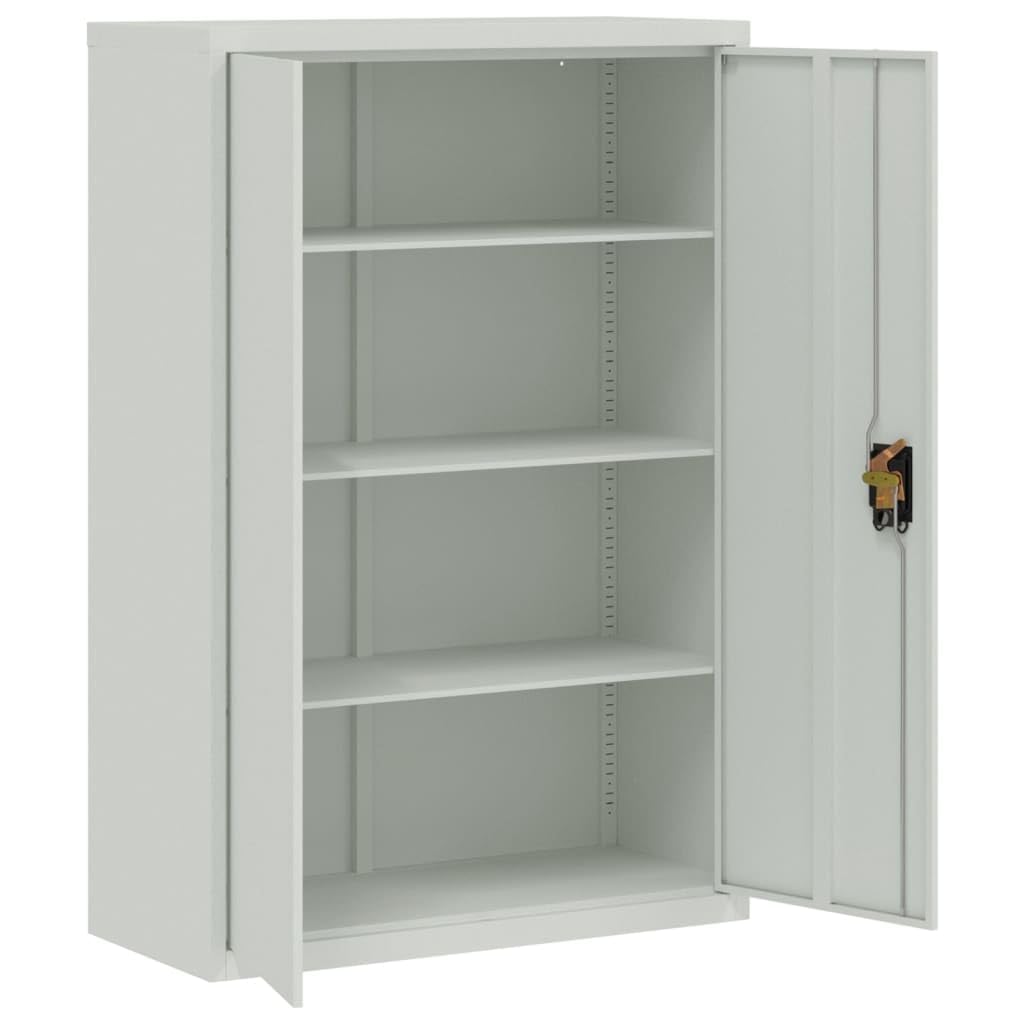 Aktenschrank Büroschrank Stahlschrank Werkzeugschrank Stahlblech Pulverbeschichtet Abschließbar 90×40×140 cm Stahl Grau