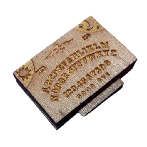 Tableros Ouija | Tableros de espíritu vintage | Tableros parlantes del alfabeto | Espíritu de madera portátil con de 3,5 x 2,3 cm, mini diseño detallado para juegos espeluznantes, fiestas y