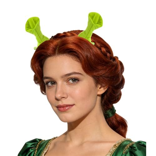 2Pcs Green Ogre Ears Hair Clips Monster Ear Clip Costume Accessories for Adult Crazy Hat Day Halloween Cosplay Themed Party