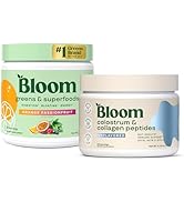 Bloom Nutrition Superfood Greens Powder, Digestive Enzymes with Probiotics and Prebiotics, Gut He...