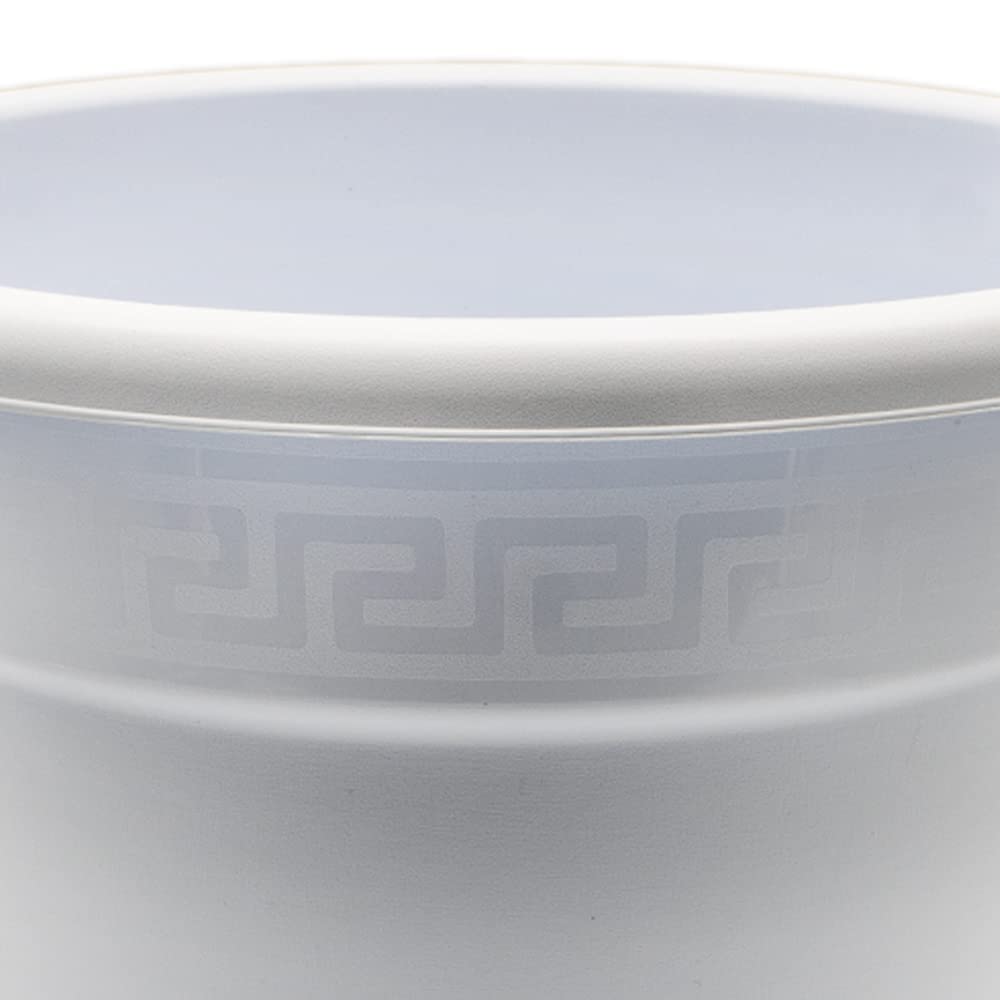 CABLEPELADO - Maceta 60 cm - Maceta Plastico 45 cm - Fabricado en PP Apto balcón, jardín, Patio, Interior - Macetero rendondo 60 cm + Plato macetero de plastico - Blanco