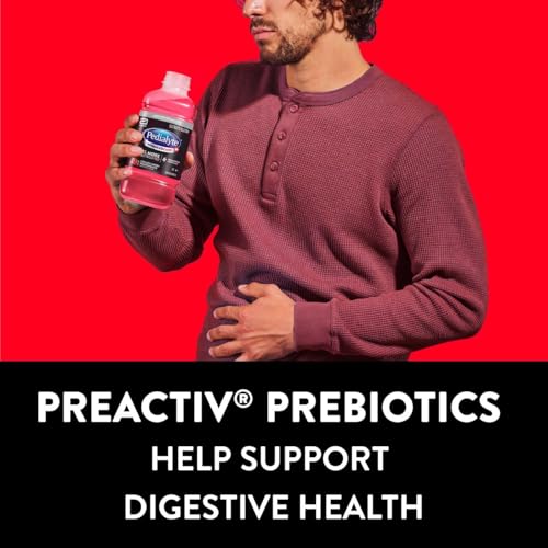 Image of Pedialyte AdvancedCare Plus Electrolyte Hydration Drink, Has 33% More Electrolytes and Has PreActiv Prebiotics, Chilled Cherry Pomegranate, 1 Liter
