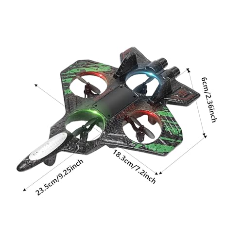 Image of Foam Remote Control RC Planes for Kids, RC Airplane Fighter Jet with Light, 360 Flip Fighter Jet Toys, Stunt Roll, Airplane Toy (Green)