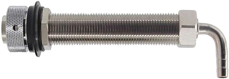 Chrome Plated Beer Tap Shank With 8mm Barbed Elbow, 5/8" ID Bore, 7/8"-14 Thread, Brass Homebrew Kegging Part for Kegerator & Jockey Box(83mm shank)