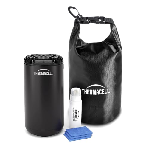 Thermacell Difusor Antimosquitos para Exteriores + Bolsa Exclusiva de Regalo – Protección 20 m², Sin DEET, Negro