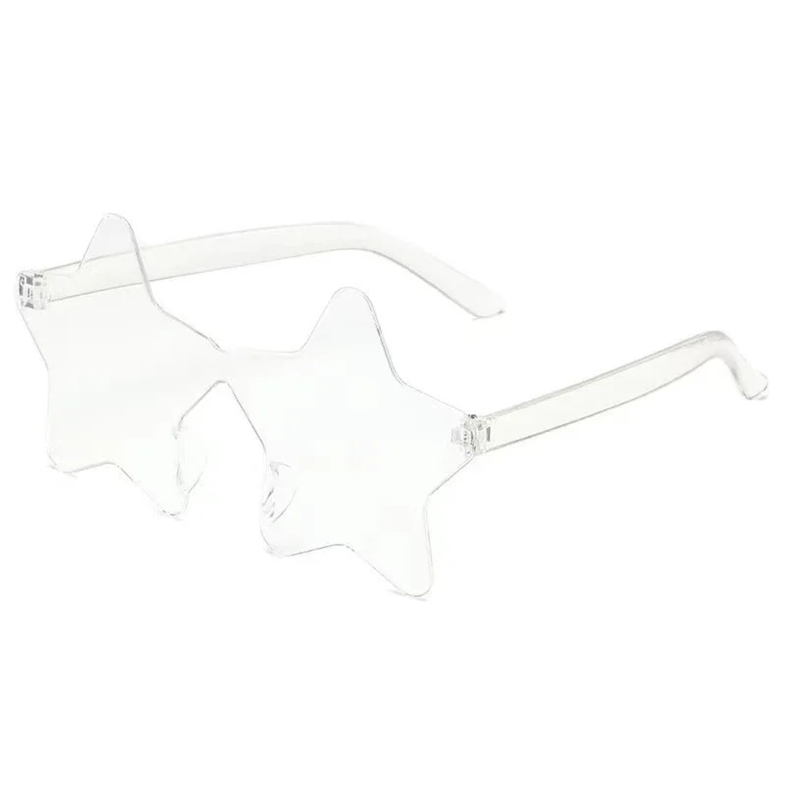 20pcs Borderless Five-Pointed Star Sunglasses Candy Color Sun Glasses Outdoor Hip-hop Eyewear For Night Out Party