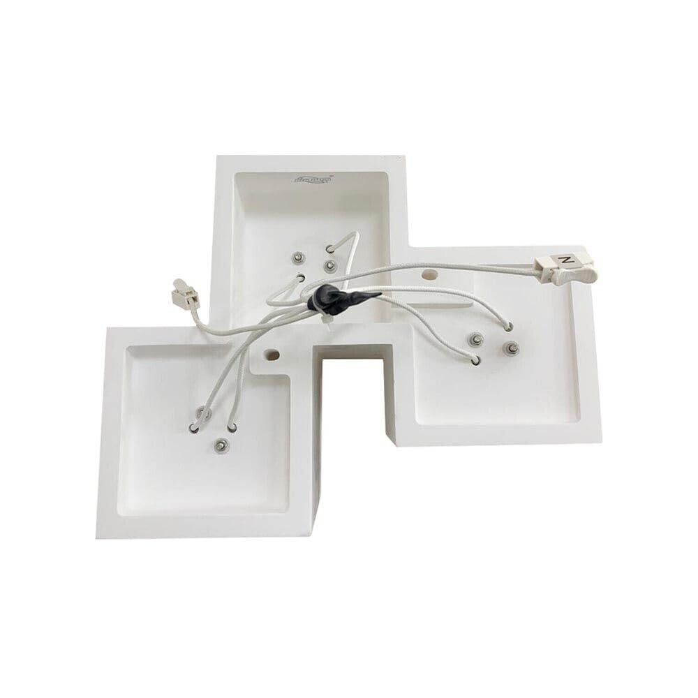 Lampadario da soffitto 3 cubi in gesso verniciabile supporto per faretto gu10