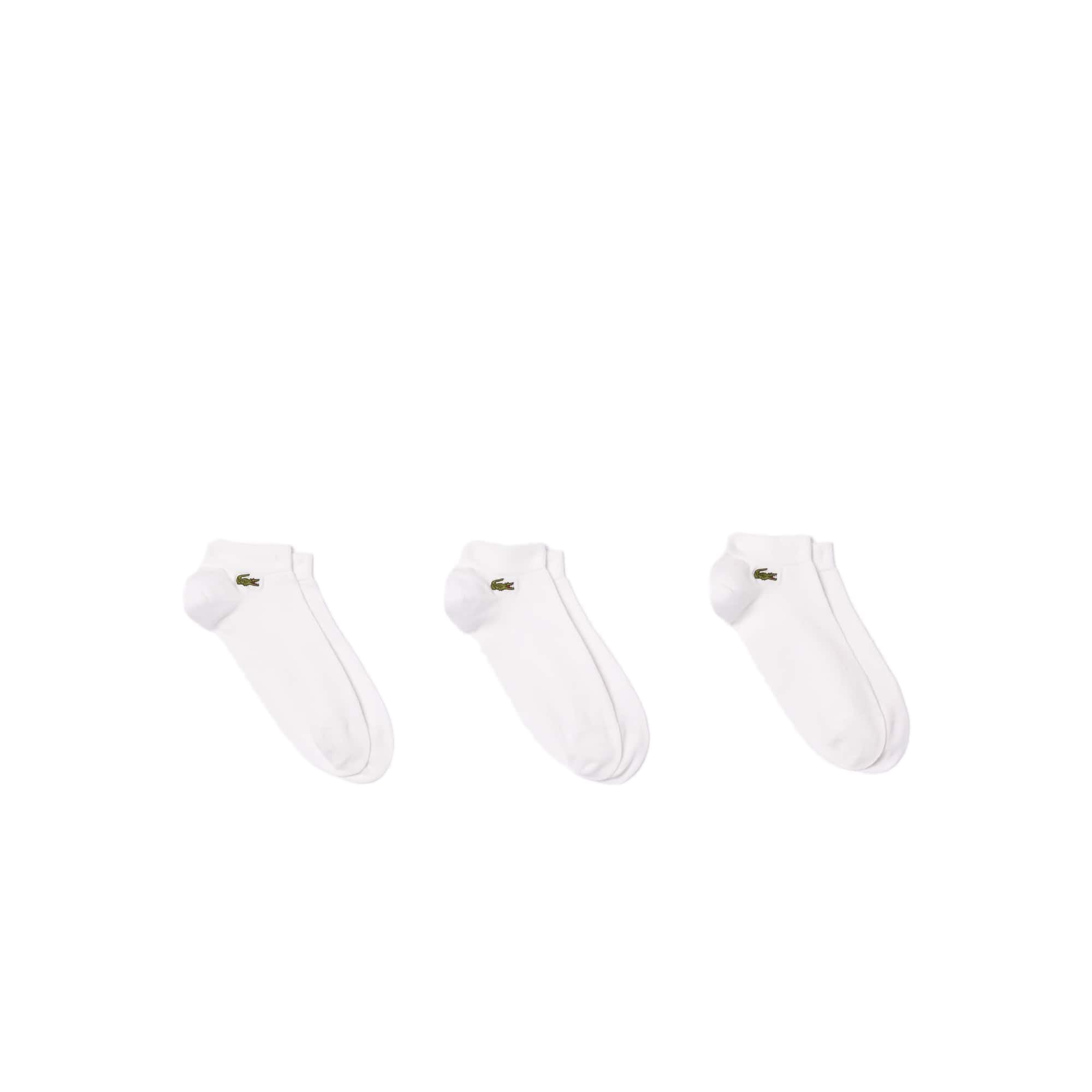 Lacoste Men's White/White/White 3-Pack Trainers Socks - /- Z92  Size Uk5.5-8 Eu39-42