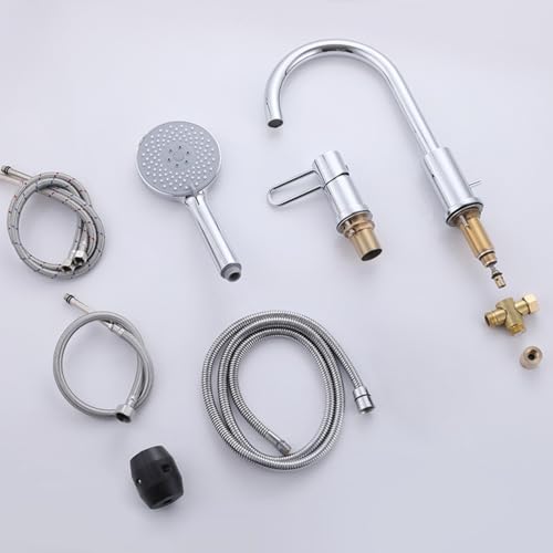 Ensemble de pommeau de douche et mitigeur 3 trous à levier unique - 4