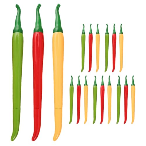 Set de 36 bolígrafos de gel en forma de chile
