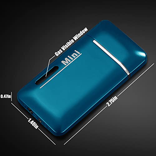 Cponmist 2 Pack Mini Butane Lighter, Double Jet Torch Lighter With Visible Window, Refillable And Adjustable Pocket Lighter, Great Little Gift For Men And Women, Black And Blue (Without Gas) #TOP1