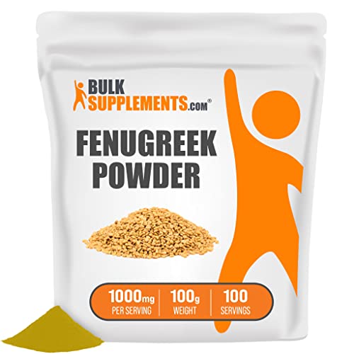 Bulksupplements.com Fenugreek Powder - Sourced From Fenugreek Seeds (Trigonella Foenum-Graecum) - Gluten Free - 1000Mg Per Serving, 100 Servings (100 Grams - 3.5 Oz) #TOP22