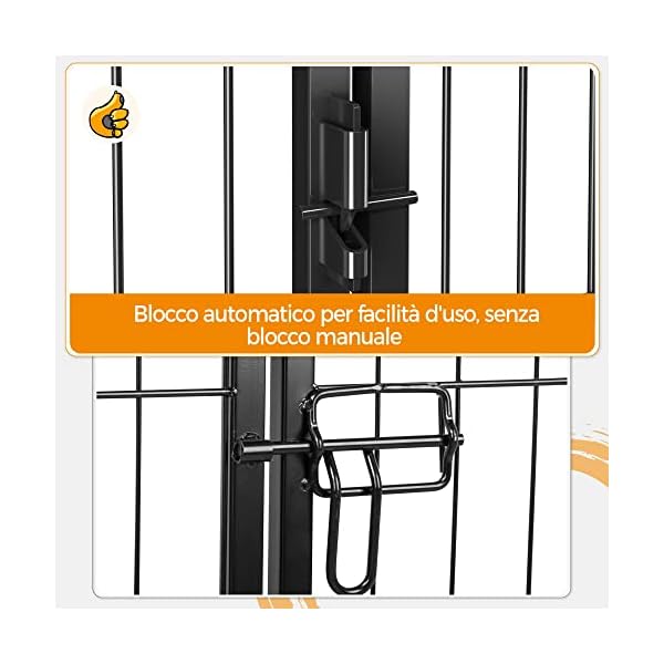 Yaheetech 8 Elemente Welpenauslauf Welpengehege mit Tür Absperrgitter 80 x 80cm Freilaufgehege Welpenzaun für Hasen Kaninchen Hunde Meerschweinchen – Bild 8